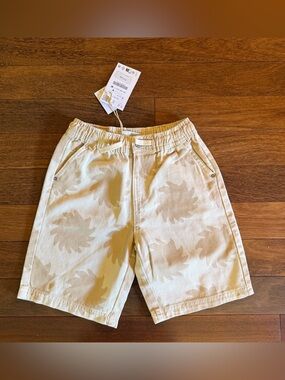 Zara Boy’s Beige Printed Cotton Shorts Size 6 years NWT